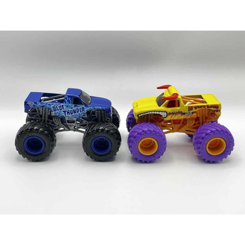 Monster Jam 1:64 Die-Cast Lot of 2 El Toro Loco & Blue Thunder Spin Master - Picture 3 of 4